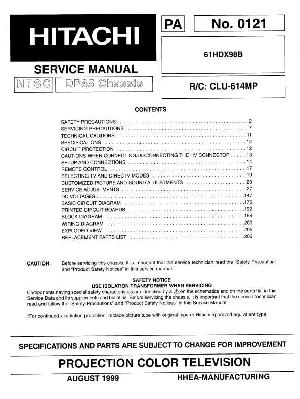 Service manual Hitachi 61HDX98B ― Manual-Shop.ru