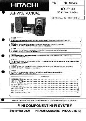 Сервисная инструкция Hitachi AX-F100 ― Manual-Shop.ru