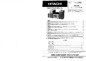 Сервисная инструкция Hitachi AX-M5 ― Manual-Shop.ru