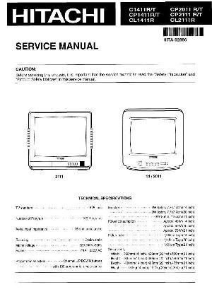 Сервисная инструкция Hitachi C1411R ― Manual-Shop.ru