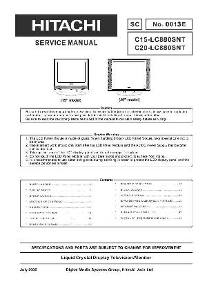 Service manual Hitachi C15-LC880SNT ― Manual-Shop.ru