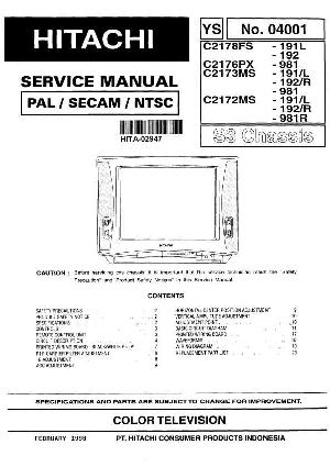 Service manual Hitachi C2172MS, C2173MS, C2176PX, C2178FS ― Manual-Shop.ru