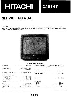 Сервисная инструкция Hitachi C2514T ― Manual-Shop.ru