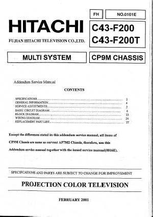 Service manual Hitachi C43-F200 ― Manual-Shop.ru