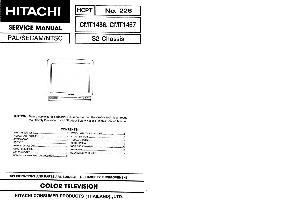Сервисная инструкция Hitachi CMT1467, CMT1486 ― Manual-Shop.ru