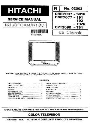 Service manual Hitachi CMT2187, CMT2196, CMT2198, CPT2199 ― Manual-Shop.ru