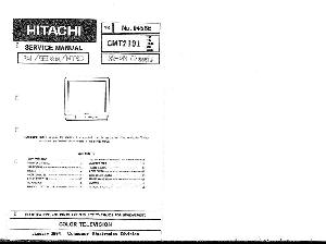 Сервисная инструкция Hitachi CMT2191 ― Manual-Shop.ru