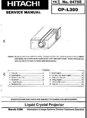 Сервисная инструкция Hitachi CP-L300 ― Manual-Shop.ru
