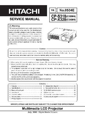 Сервисная инструкция Hitachi CP-S318, CP-X328 ― Manual-Shop.ru