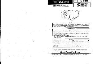 Сервисная инструкция Hitachi CP-S830E ― Manual-Shop.ru
