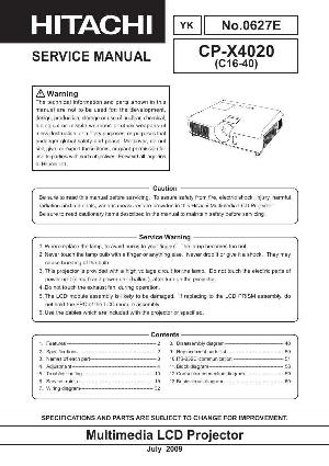 Сервисная инструкция Hitachi CP-X4020 ― Manual-Shop.ru