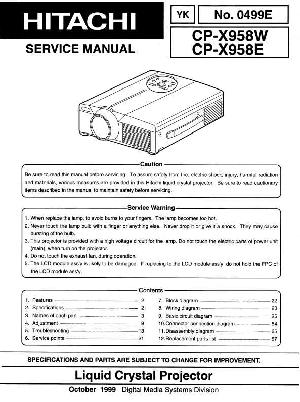 Service manual Hitachi CP-X958 ― Manual-Shop.ru