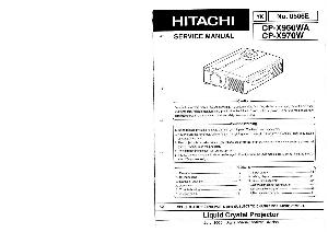 Сервисная инструкция Hitachi CP-X970W ― Manual-Shop.ru