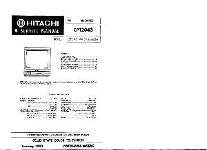 Сервисная инструкция HITACHI CPT2043 ― Manual-Shop.ru