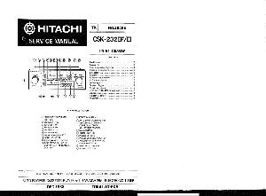 Сервисная инструкция HITACHI CSK-232EF ― Manual-Shop.ru