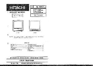 Сервисная инструкция Hitachi CT1485, CT2185 ― Manual-Shop.ru