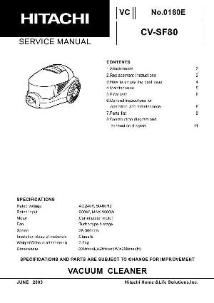 Service manual Hitachi CV-SF80 ― Manual-Shop.ru
