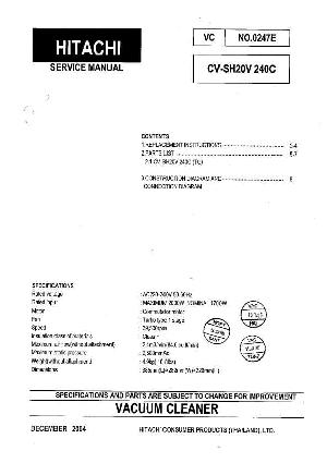 Service manual Hitachi CV-SH20V, 240C  ― Manual-Shop.ru