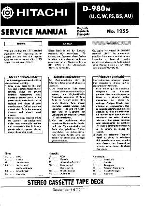 Service manual Hitachi D-980M ― Manual-Shop.ru