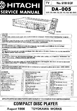 Service manual Hitachi DA-005 ― Manual-Shop.ru