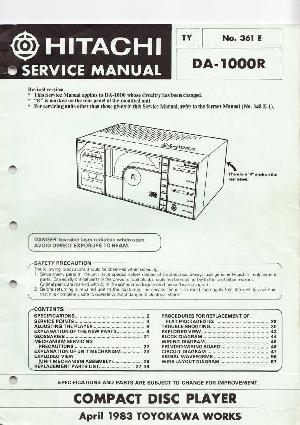 Сервисная инструкция Hitachi DA-30 ― Manual-Shop.ru