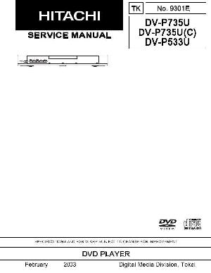 Сервисная инструкция Hitachi DV-P533U ― Manual-Shop.ru