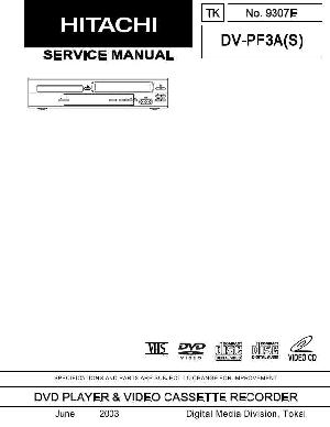 Сервисная инструкция Hitachi DV-PF3A, S ― Manual-Shop.ru