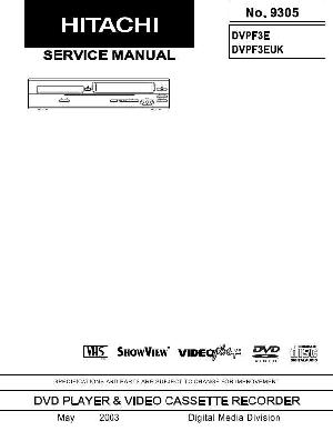 Сервисная инструкция Hitachi DV-PF3E ― Manual-Shop.ru