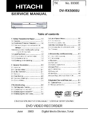 Сервисная инструкция Hitachi DV-RX5000U ― Manual-Shop.ru