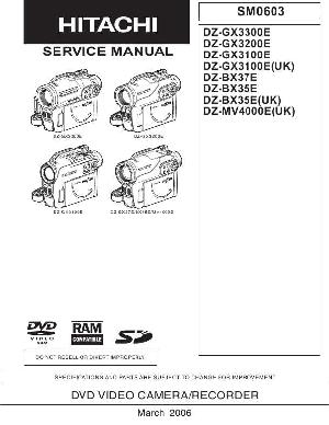 Сервисная инструкция Hitachi DZ-BX37E ― Manual-Shop.ru