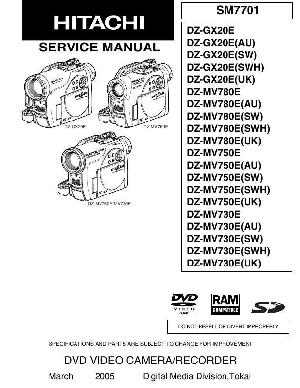 Service manual HITACHI DZ-GX20E ― Manual-Shop.ru