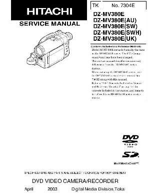 Сервисная инструкция Hitachi DZ-MV380E, E ― Manual-Shop.ru