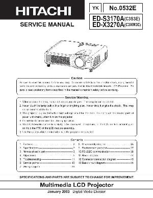 Service manual Hitachi ED-S3170A, ED-X3270A ― Manual-Shop.ru