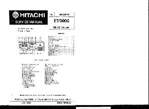 Сервисная инструкция HITACHI ET-3000 ― Manual-Shop.ru