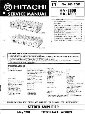 Service manual Hitachi HA-1800, HA-2800 ― Manual-Shop.ru