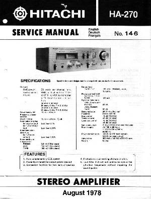 Сервисная инструкция Hitachi HA-270 ― Manual-Shop.ru