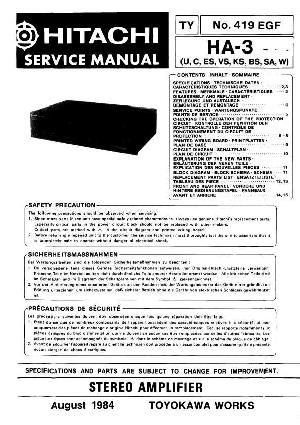 Service manual Hitachi HA-3 ― Manual-Shop.ru