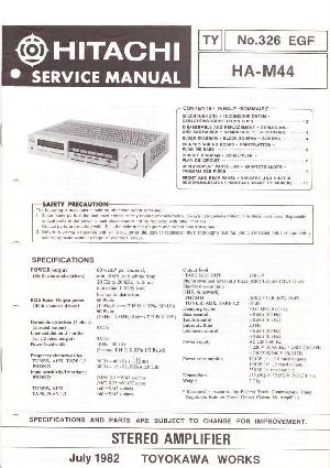 Сервисная инструкция HITACHI HA-M44 ― Manual-Shop.ru