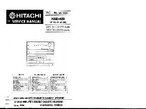 Сервисная инструкция HITACHI HAD-400 ― Manual-Shop.ru
