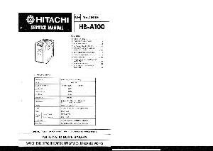 Сервисная инструкция Hitachi HB-A100 ― Manual-Shop.ru