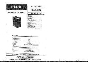 Service manual Hitachi HB-C202 ― Manual-Shop.ru