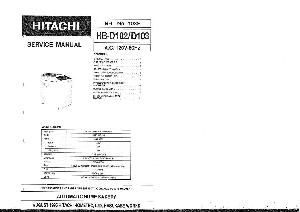 Сервисная инструкция Hitachi HB-D102, D103 ― Manual-Shop.ru