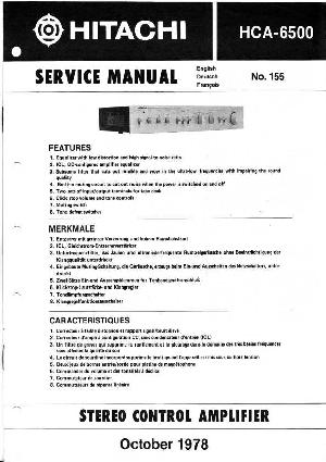 Сервисная инструкция Hitachi HCA-6500 ― Manual-Shop.ru
