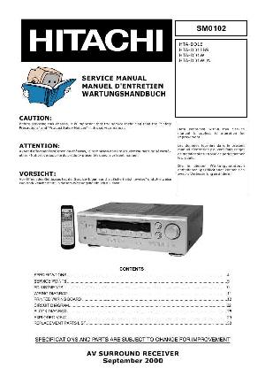 Сервисная инструкция Hitachi HTA-DD1 ― Manual-Shop.ru