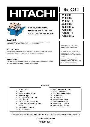 Service manual Hitachi L32H01UA, L32HR1U, L32H01E, L26HR1U, L26H01E ― Manual-Shop.ru