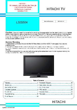 Сервисная инструкция Hitachi L32S504 ― Manual-Shop.ru