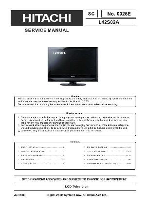 Сервисная инструкция Hitachi L42S02A ― Manual-Shop.ru