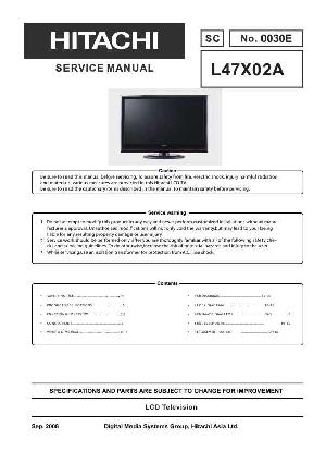 Сервисная инструкция Hitachi L47X02A ― Manual-Shop.ru