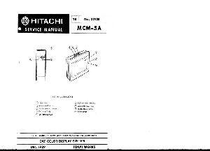 Сервисная инструкция Hitachi MCM-5A ― Manual-Shop.ru
