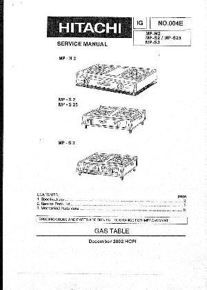 Сервисная инструкция Hitachi MP-N2, MP-S2, MP-S25, MP-S3 ― Manual-Shop.ru